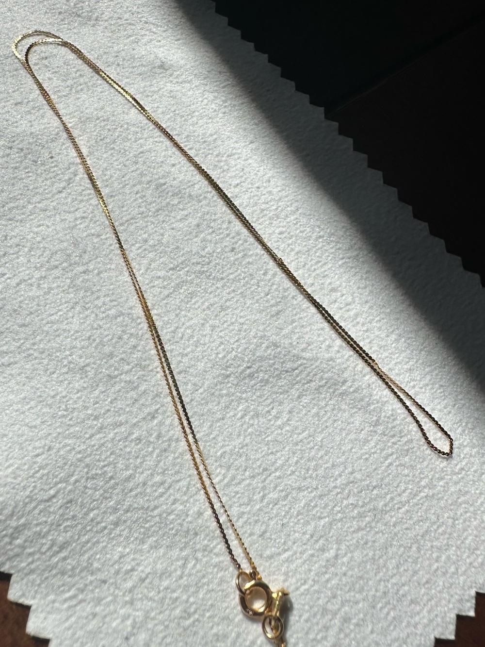 14K Yellow Gold Very Dainty Serpentine Chain